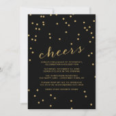 Simple Cheers Confetti Weihnachts-Party Einladung (Vorderseite)