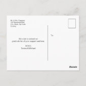 Simple Cherry Blossom Danke Hochzeit Postkarte (Rückseite)