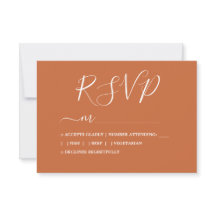 Simple Chic Calligraphy Burnt Orange Wedding