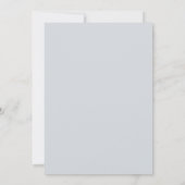 Simple Chic Calligraphy Pastel Blue Wedding Einladung (Rückseite)