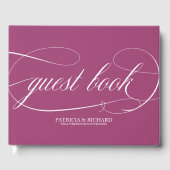 Simple Chic Cassis Wedding Gästebuch (Vorderseite)