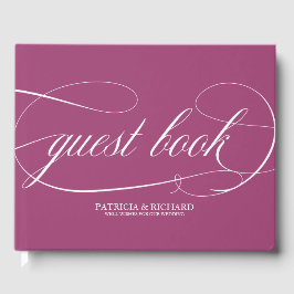 Simple Chic Cassis Wedding Gästebuch