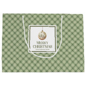 Simple Chic Christmas Gift Bag Soft Pastel Minimal Große Geschenktüte (Rückseite)