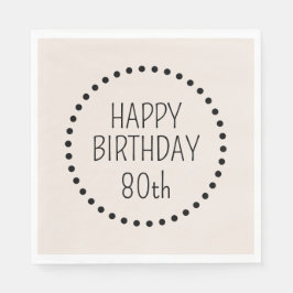 Simple Chic Editable Polka Dot Circle Geburtstag Serviette