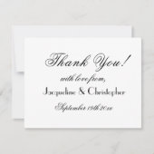 Simple Chic Elegant White Wedding Dankeskarte (Vorderseite)