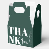 Simple Chic Emerald Green Bold Vielen Dank für Ihr Geschenkschachtel (Geöffnet)