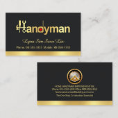 Simple Chic Gold Handyman Signage Visitenkarte (Vorne/Hinten)