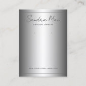 Simple Chic Gray Black White Jewelry Display Card Visitenkarte (Vorderseite)