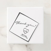 Simple Chic Hand Drawn Sketch Wedding Danke Geschenkanhänger (Beispiel)