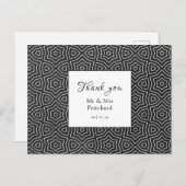 Simple Chic marokkanische Hochzeit Danke Postkarte (Vorne/Hinten)