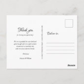 Simple Chic marokkanische Hochzeit Danke Postkarte (Rückseite)