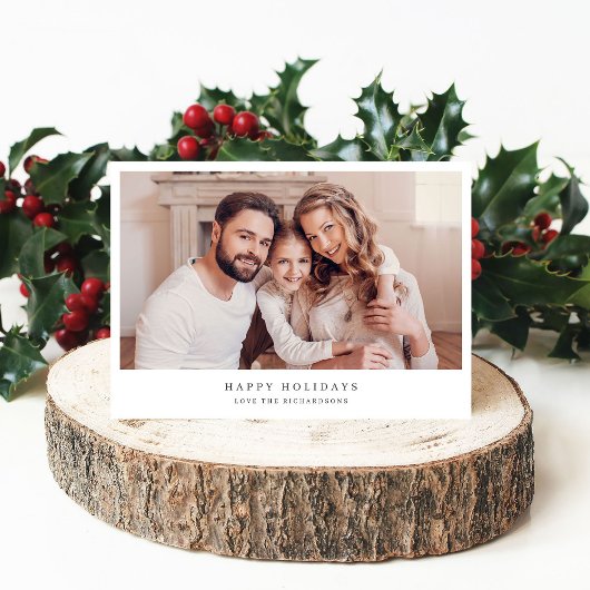 Simple Chic Minimalistisch Happy Holidays Foto