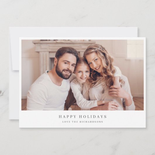 Simple Chic Minimalistisch Happy Holidays Foto (Vorderseite)