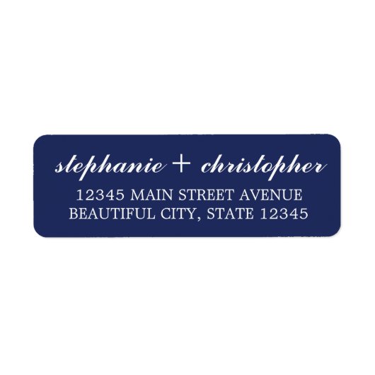 Simple Chic Minimalistisch Navy Blue Script Typogr (Vorne)
