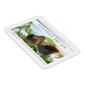 Simple Chic Modern Typografy Script Foto Couple Magnet (Rechte Seite)