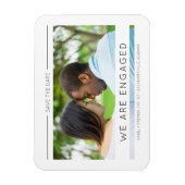 Simple Chic Modern Typografy Script Foto Couple Magnet (Vertikal)