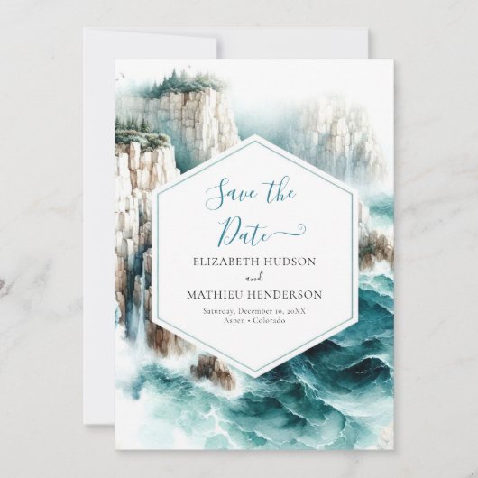 Simple Chic Nautical Wedding Save The Date (Vorderseite)