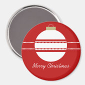 Simple Chic Ornament Weihnachtsmagnet Magnet (Vorderseite/Rückseite)