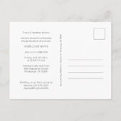 Simple Chic Typografy Script Foto Graduate Ankündigungspostkarte (Rückseite)