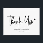 Simple Chic Typografy Vielen Dank Wedding Vendor Postkarte<br><div class="desc">Mit unserer einfachen Chic Typografie Dankeschön an Ihre Hochzeitsverkäufer Postkarten. Diese Postkarten zeichnen sich durch ein elegantes und modernes Design aus, das es Ihnen ermöglicht, sie für jeden Anbieter zu personalisieren, der eine wichtige Rolle dabei gespielt hat, Ihren besonderen Tag Wirklichkeit werden zu lassen. Ersetzen Sie die Standardnamen, das Datum,...</div>