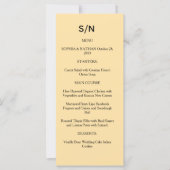 Simple Chic Wedding Menu Card | Custom Minimalist  (Vorderseite)