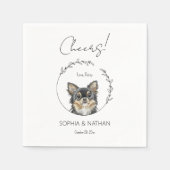 Simple Chihuahua Dog Wedding Cocktail Napkins Serviette (Vorderseite)