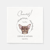 Simple Chihuahua Dog Wedding Cocktail Napkins Serviette (Vorderseite)
