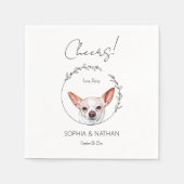 Simple Chihuahua Dog Wedding Cocktail Napkins Serviette (Vorderseite)
