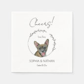 Simple Chihuahua Dog Wedding Cocktail Napkins Serviette (Vorderseite)