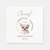 Simple Chihuahua Dog Wedding Cocktail Napkins Serviette (Vorderseite)