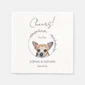 Simple Chihuahua Dog Wedding Cocktail Napkins Serviette (Vorderseite)