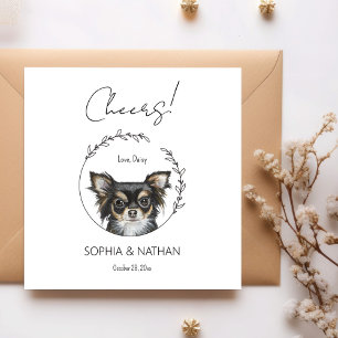 Simple Chihuahua Dog Wedding Cocktail Napkins Serviette