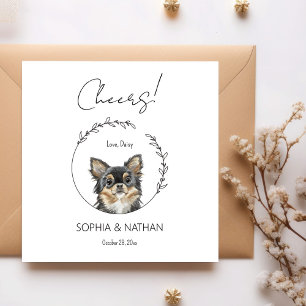 Simple Chihuahua Dog Wedding Cocktail Napkins Serviette