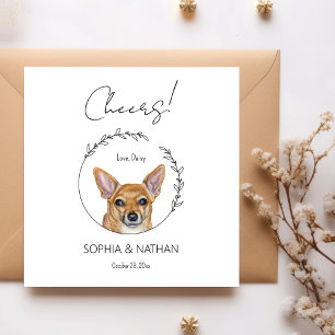Simple Chihuahua Dog Wedding Cocktail Napkins Serviette