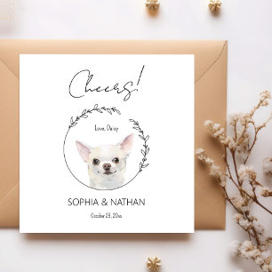 Simple Chihuahua Dog Wedding Cocktail Napkins Serviette