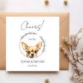 Simple Chihuahua Dog Wedding Cocktail Napkins Serviette