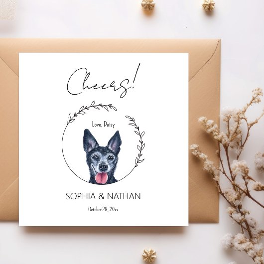 Simple Chihuahua Dog Wedding Cocktail Napkins Serviette