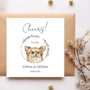 Simple Chihuahua Dog Wedding Cocktail Napkins Serviette