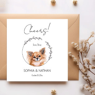 Simple Chihuahua Dog Wedding Cocktail Napkins Serviette