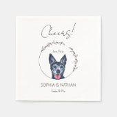 Simple Chihuahua Dog Wedding Cocktail Napkins Serviette (Vorderseite)
