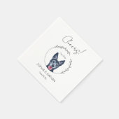 Simple Chihuahua Dog Wedding Cocktail Napkins Serviette (Ecke)