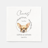 Simple Chihuahua Dog Wedding Cocktail Napkins Serviette (Vorderseite)
