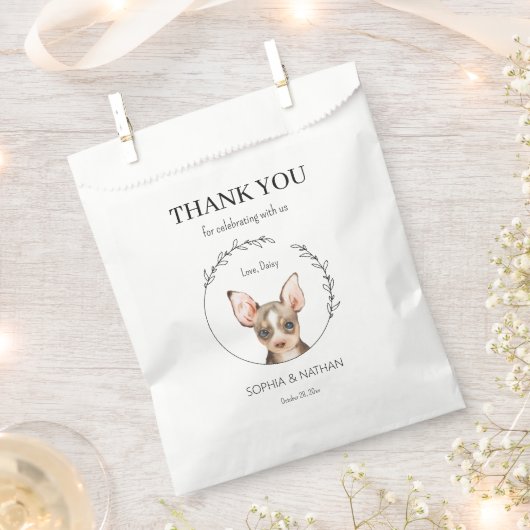 Simple Chihuahua Dog Wedding Danke, dass du die Ta Geschenktütchen (Ausgeschnitten)