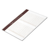Simple Chocolate Brown 8.5x11 Two Column Checklist Notizblock (angewinkelt)