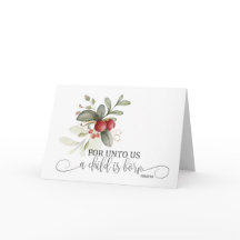 Simple Christmas Floral Bible Verse Isaiah 9:6