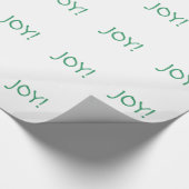 Simple Christmas Joy Holiday Green Schriftart Geschenkpapier (Ecke)