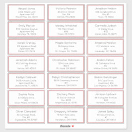 Simple Christmas Joy Holiday Guest Address Aufkleber