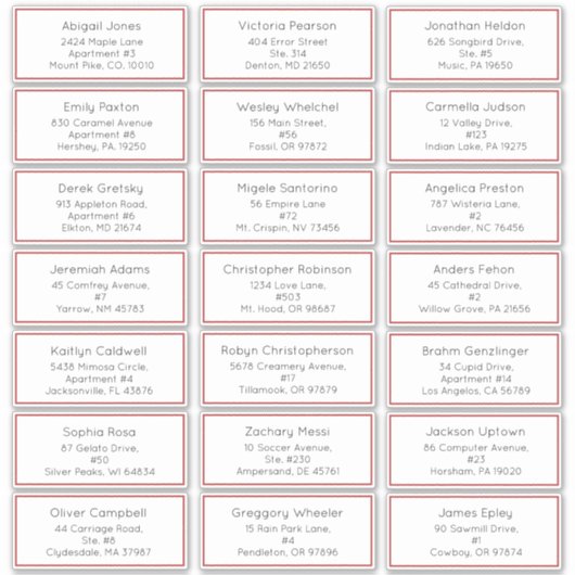 Simple Christmas Joy Holiday Guest Address Aufkleber (Vorderseite)