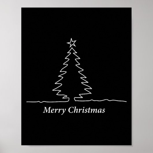 Simple Christmas Tree Men, Women, Kids, Family Mat Poster (Vorne)