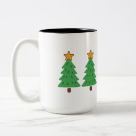 Simple Christmas Tree  Zweifarbige Tasse